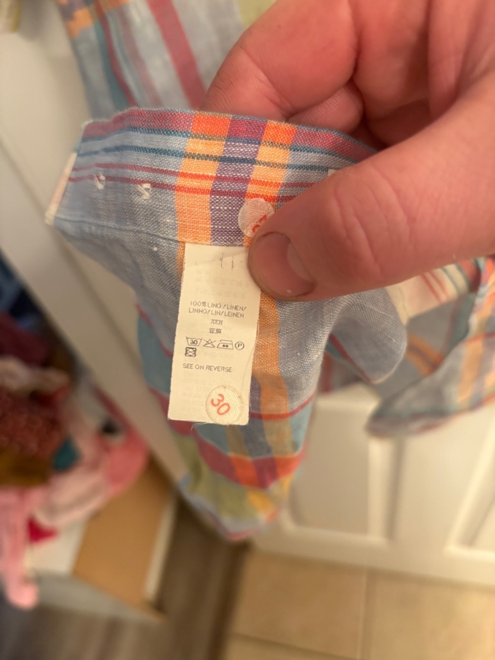 Paul & Shark Pure Linen Plaid Button Up Shirt - Picture 5 of 5